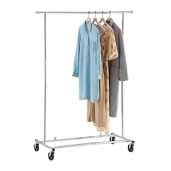 Commercial Folding Garment Rack Chrome