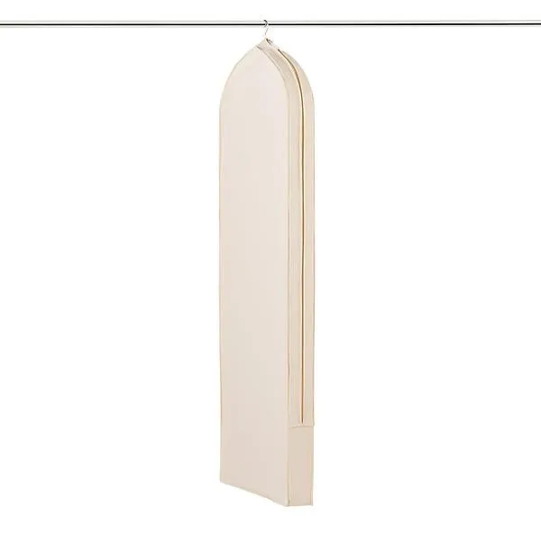 Cotton Gusseted Coat Bag Natural