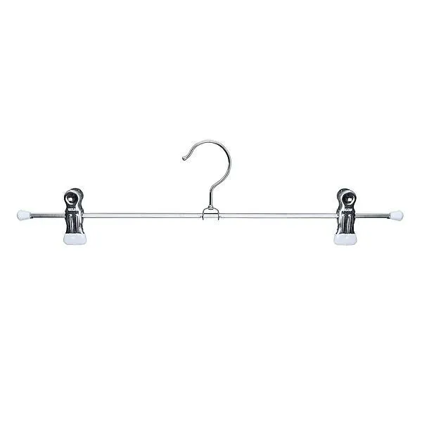 MAWA 16" Adjustable Clip Pant Hanger White Pkg/50