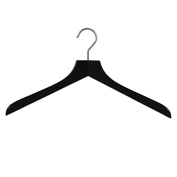 MAWA Beechwood Bodyform Hanger Black Pkg/6