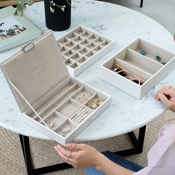 Stackers Classic Jewelry Box Starter White Set of 3