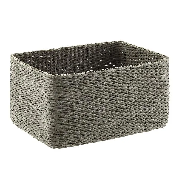 Woven Paper Bin Grey