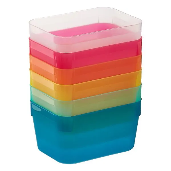 3-Tier Cart Tiny Organizer Tray Multicolor Pkg/6