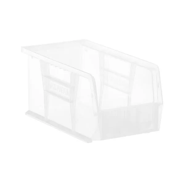 Narrow Stackable Plastic Utility Bin Clear