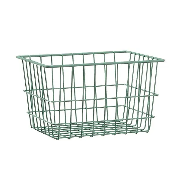 The Container Store Small Wire Basket Green