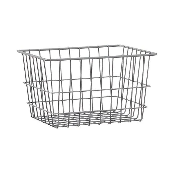 The Container Store Small Wire Basket Grey