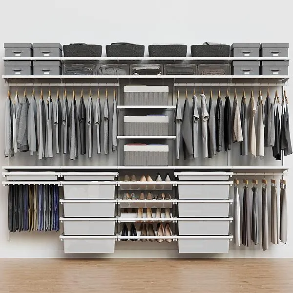 Décor+ by Elfa 10' Closet Matte White & White