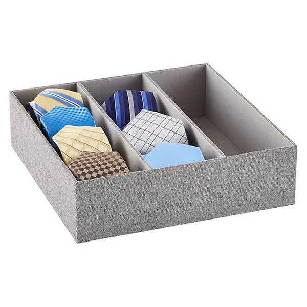 Cambridge 3-Section Drawer Organizer Grey