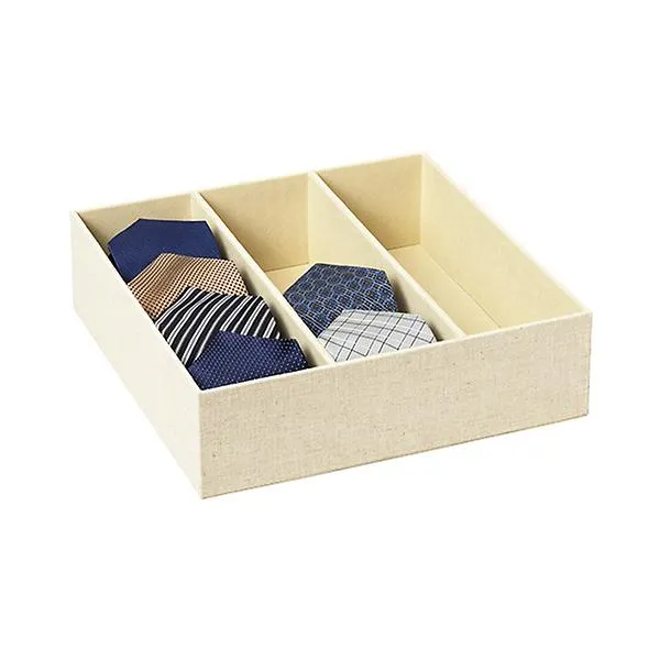 Cambridge 3-Section Drawer Organizer Linen
