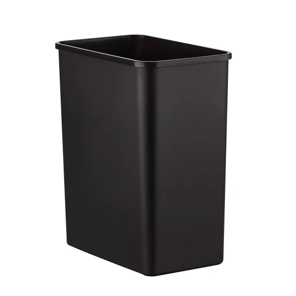 4.2 gal./16 ltr. Slim Plastic Open Can Black