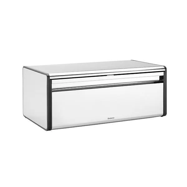 Brabantia Fall Front Bread Box Brilliant Steel