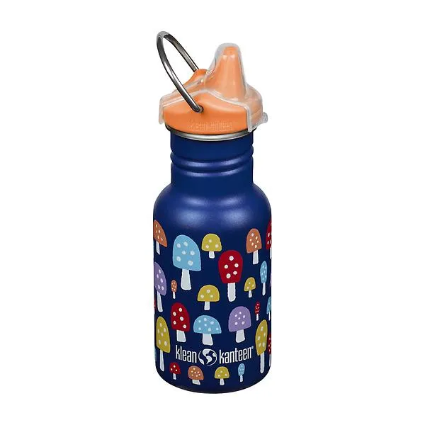 Klean Kanteen 12 oz Kid Sippy-Cap Water Bottle Mushrooms