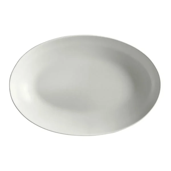Year & Day Ceramic Oval Low Serving Bowl Fog