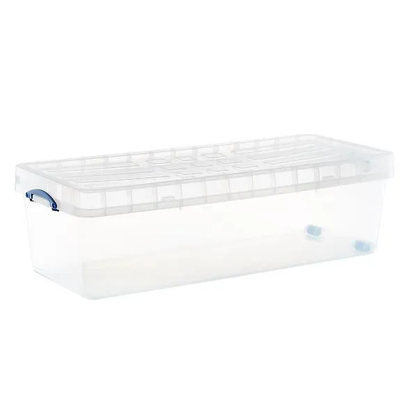 134 ltr. X-Large Premier Modular Tote w/ Wheels Clear