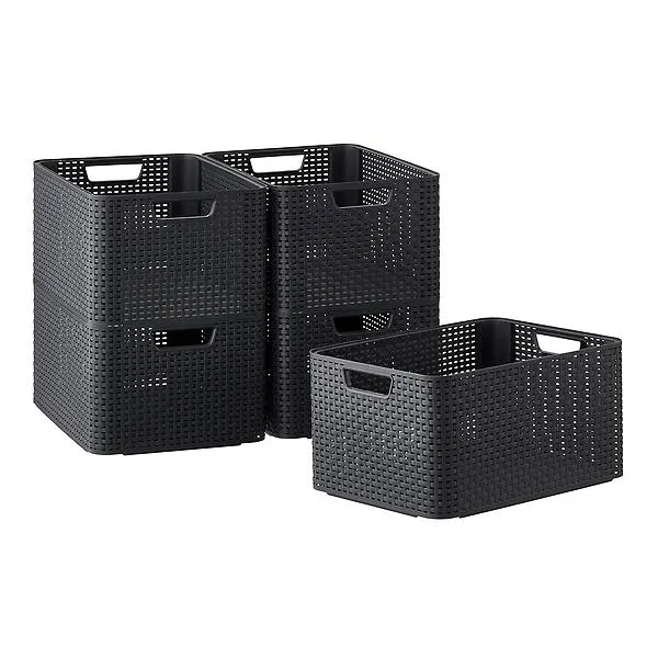 Case of 5 Large Basketweave Grey
