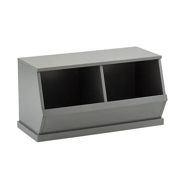 Nantucket Stacking Double Bin Grey