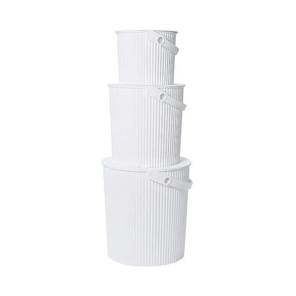 Hachiman Bucket White Set of 3